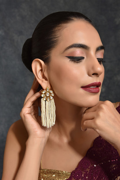 Floral Shape Dangler Earrings 