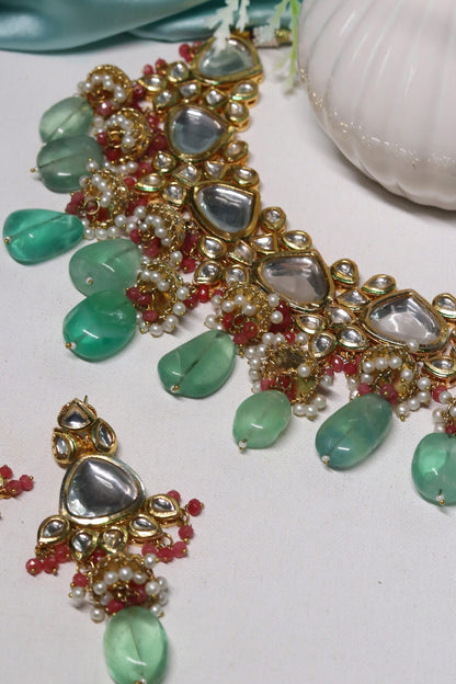 Diamond Stone Embellished Choker Set 