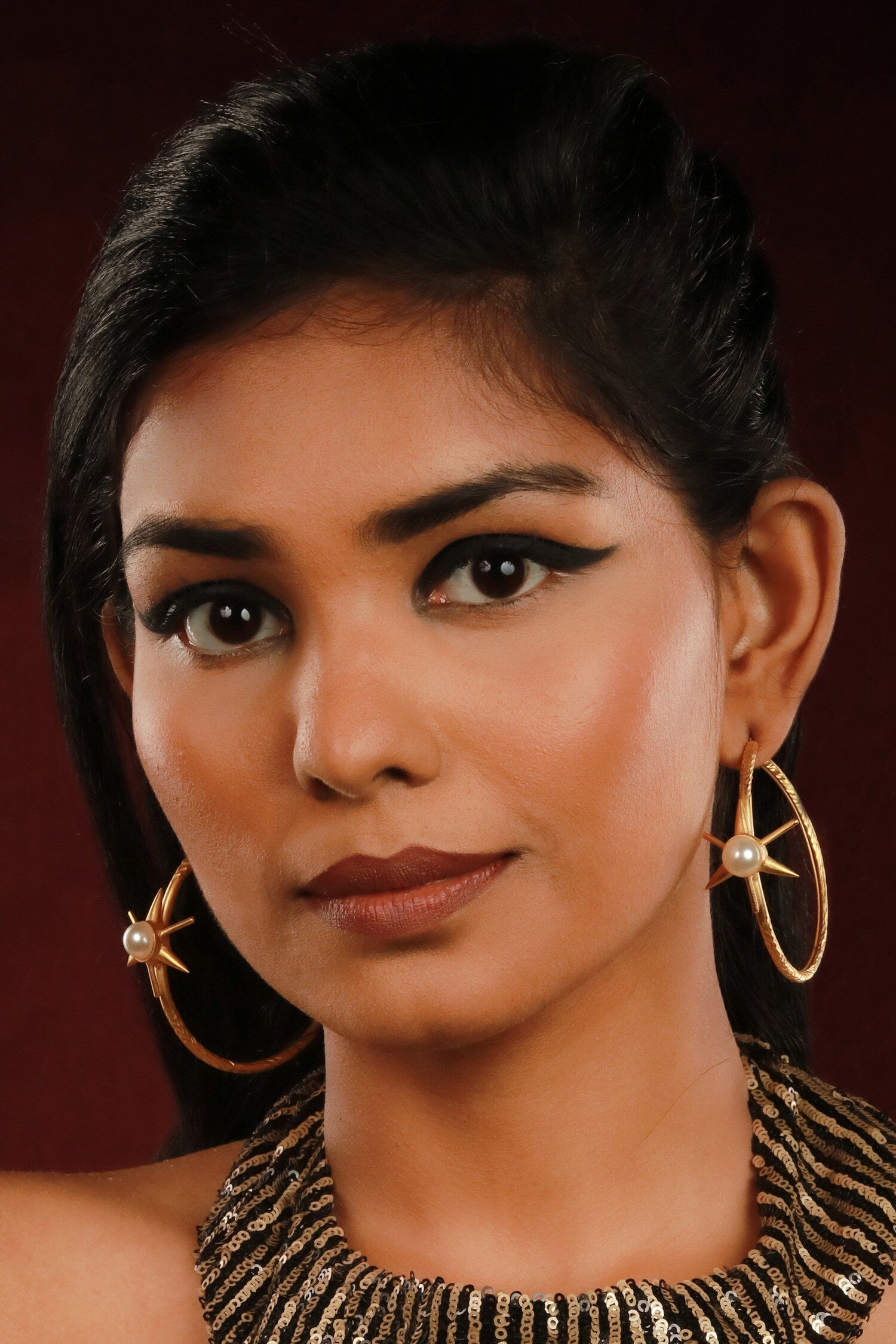 Star Embellished Hoops 