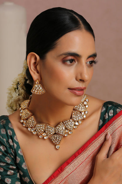 Geometric Shaped Necklace Set 