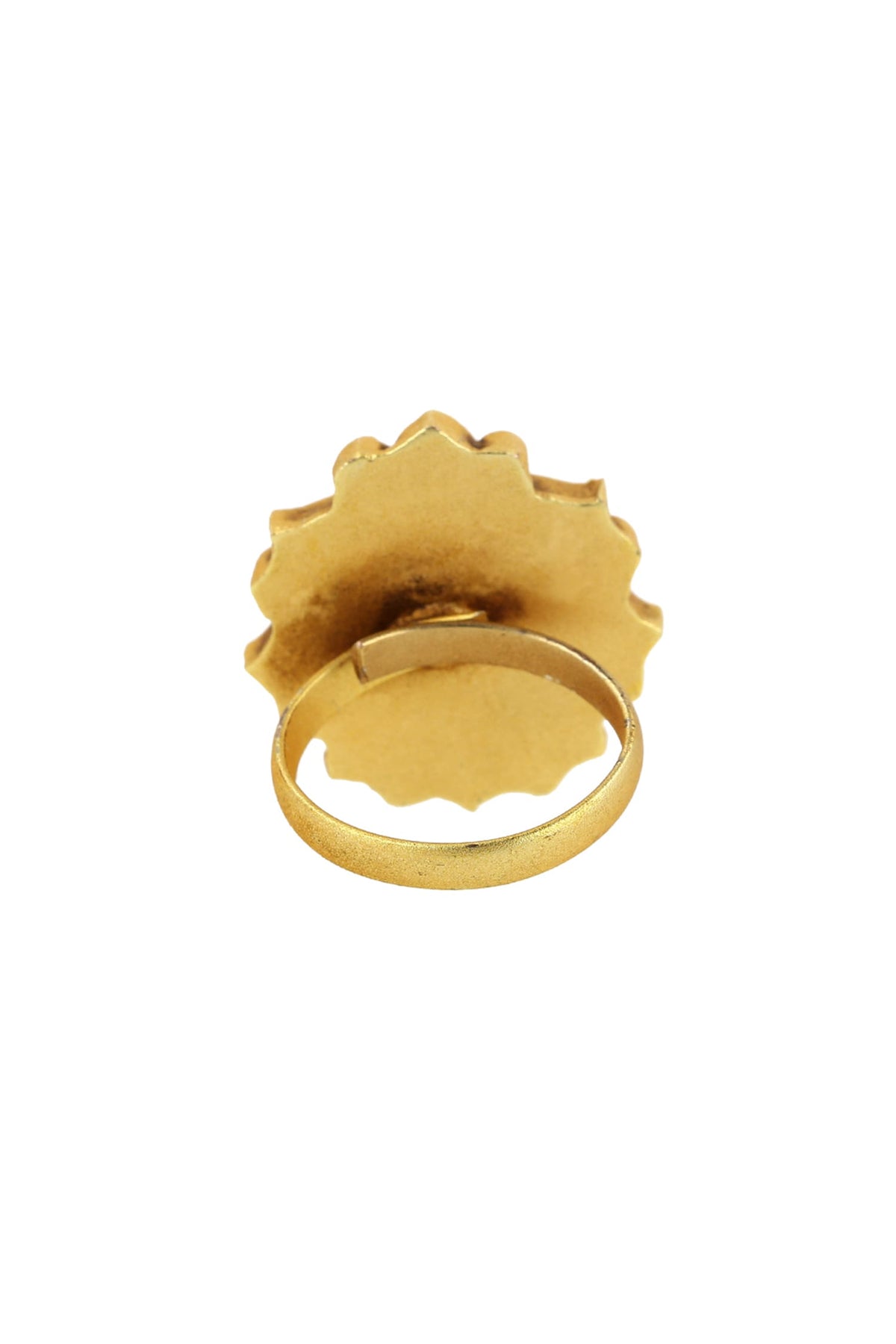 Lotus Shape Embellished Ring 