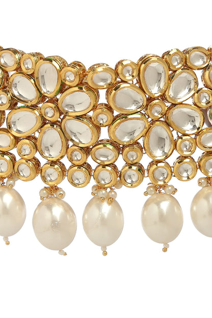 Pearl Embellished Choker Set 