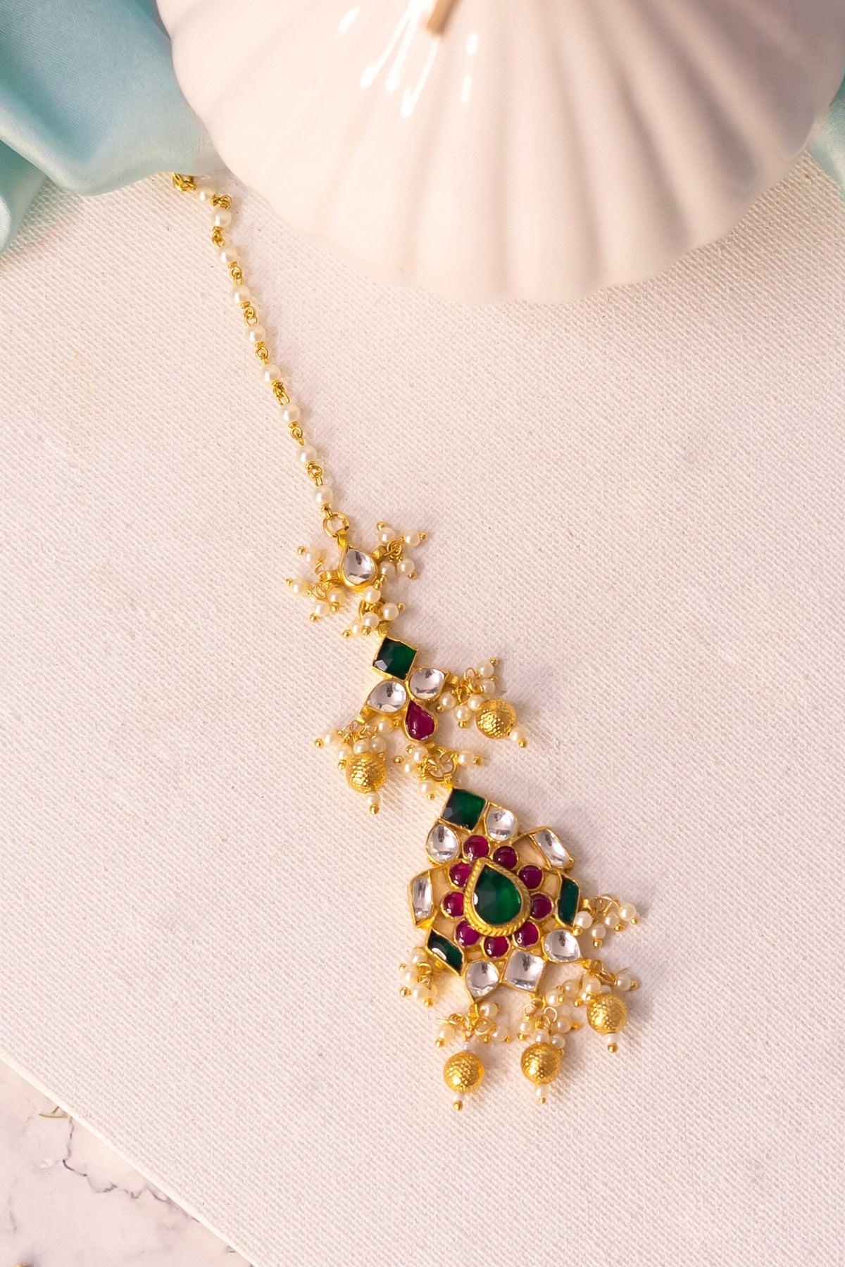 Bead Drop Maangtikka 