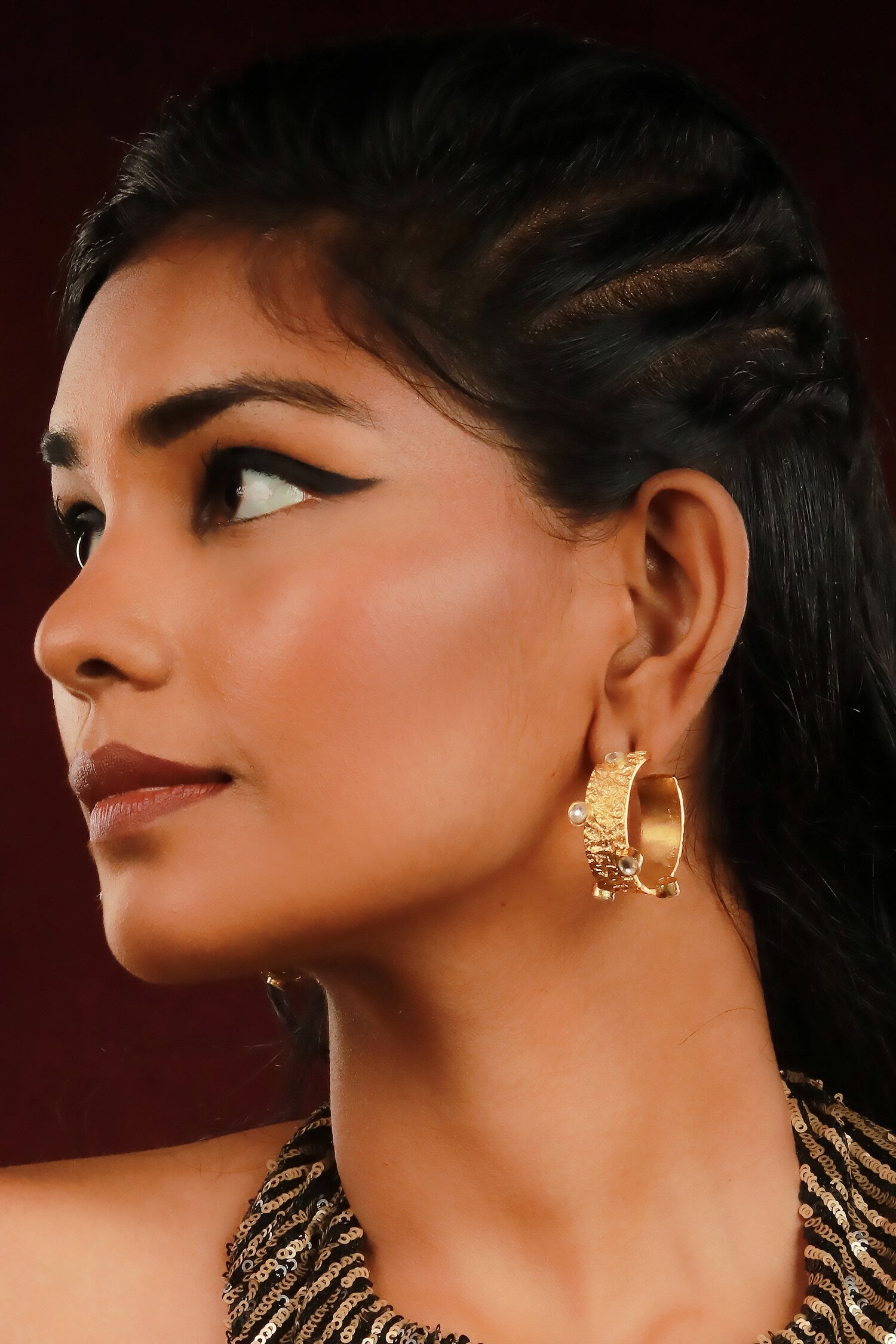 Textured Pattern Hoops 