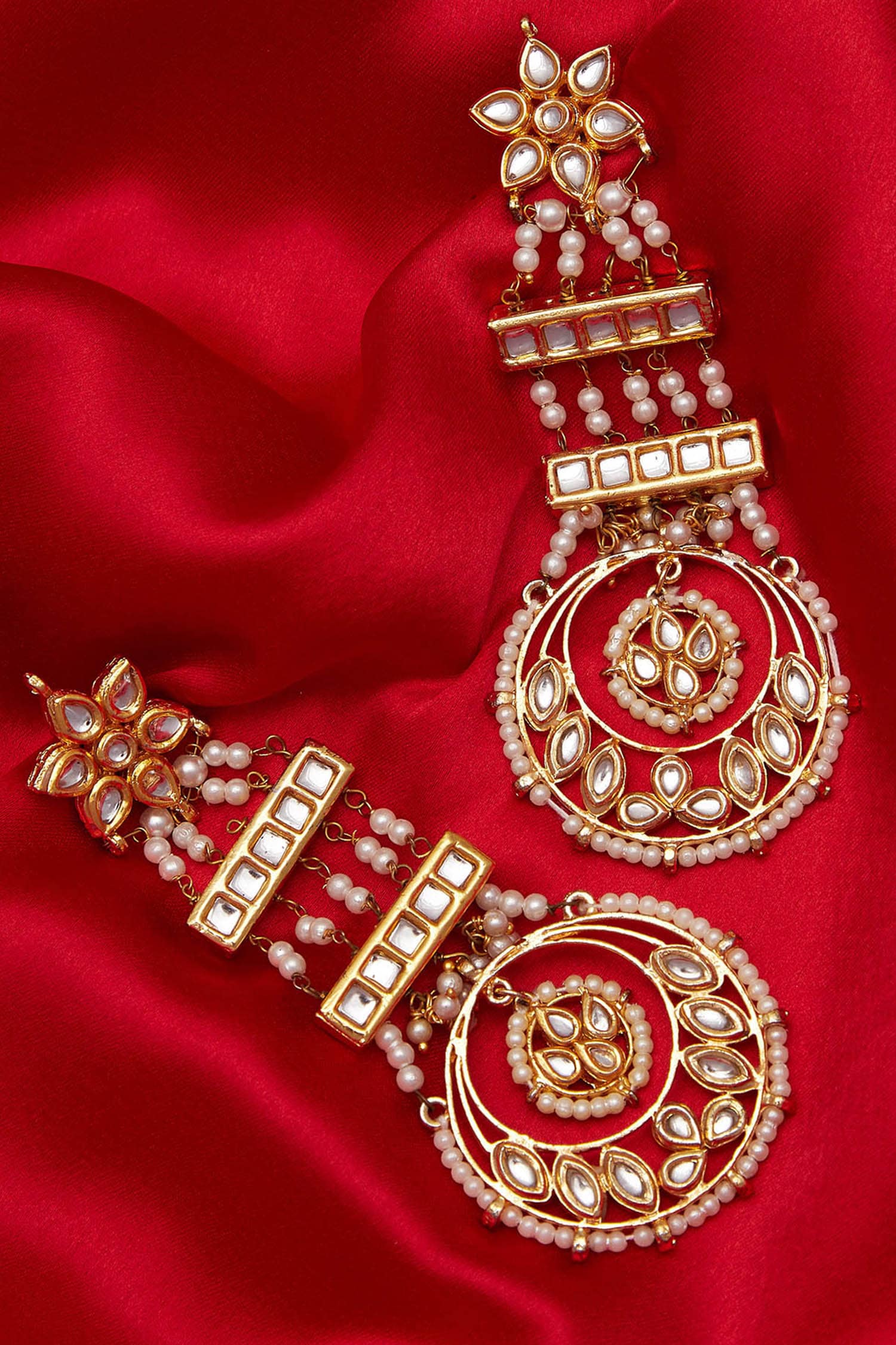 Pearl & Kundan Embellished Earrings 