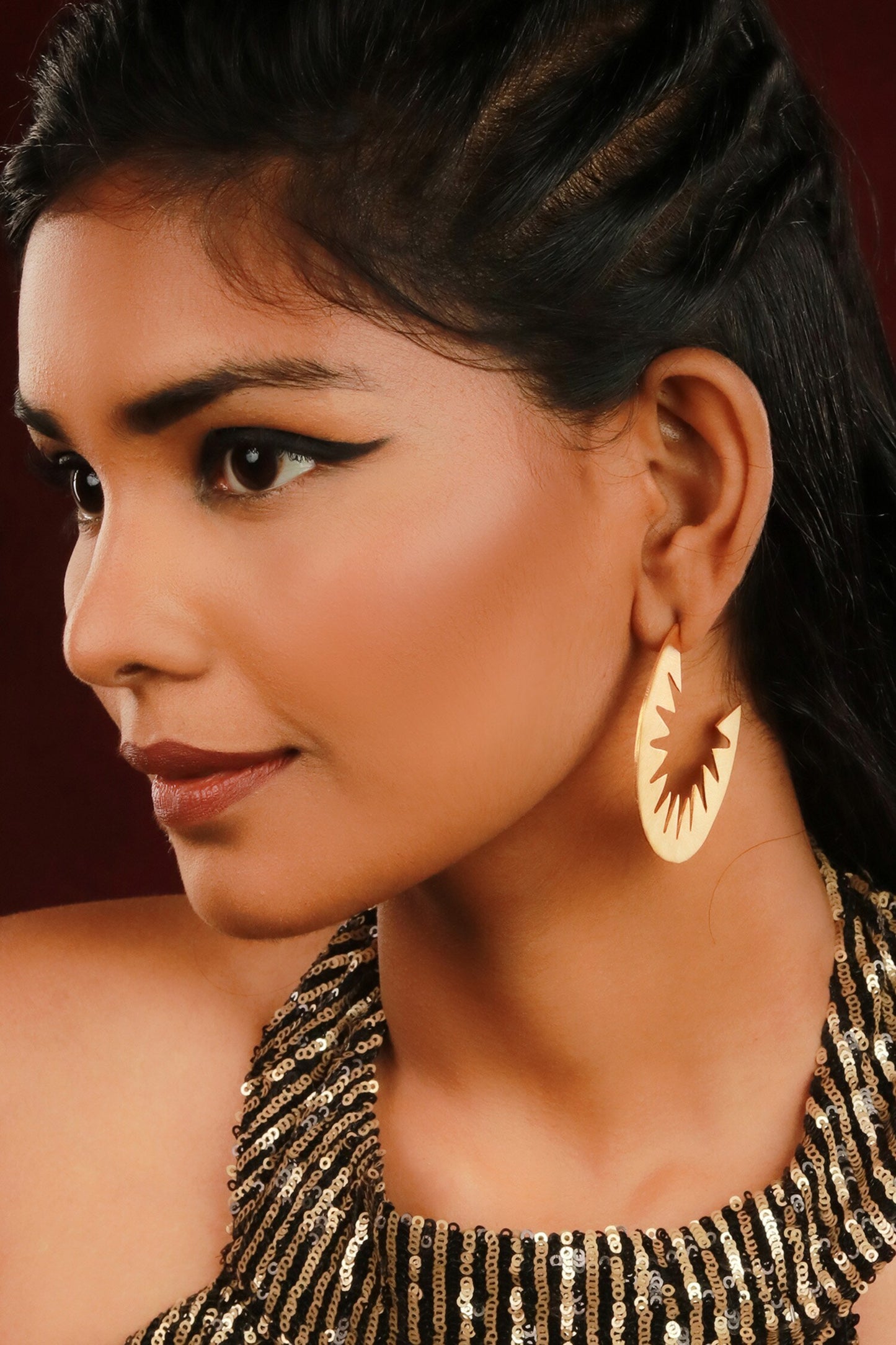 Sunrays Cut Work Earrings 