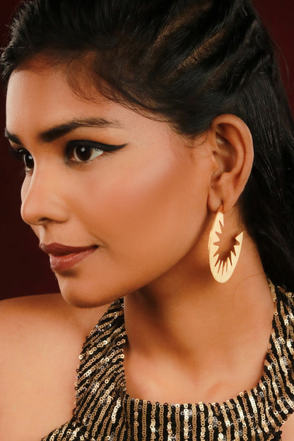 Sunrays Cut Work Earrings 