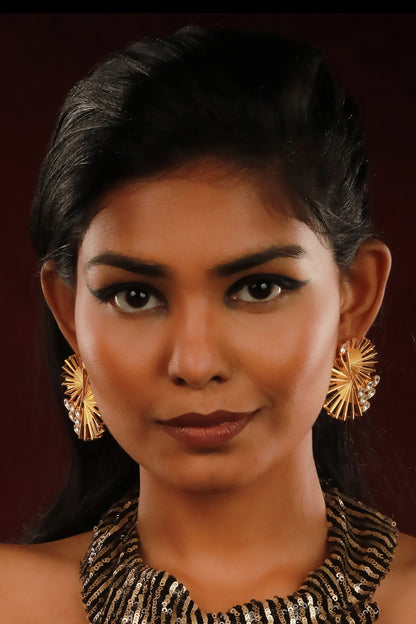 Peacock Sculpted Earrings 