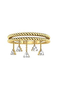 Two-Tone Finish Round-Shaped Diamond Openable Bracelet