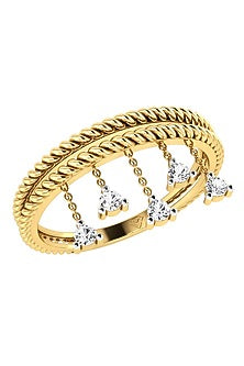 Two-Tone Finish Round-Shaped Diamond Openable Bracelet