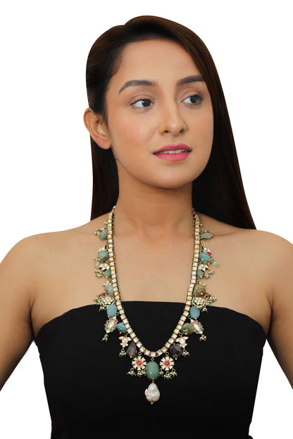 Stone Pendant Long Necklace 