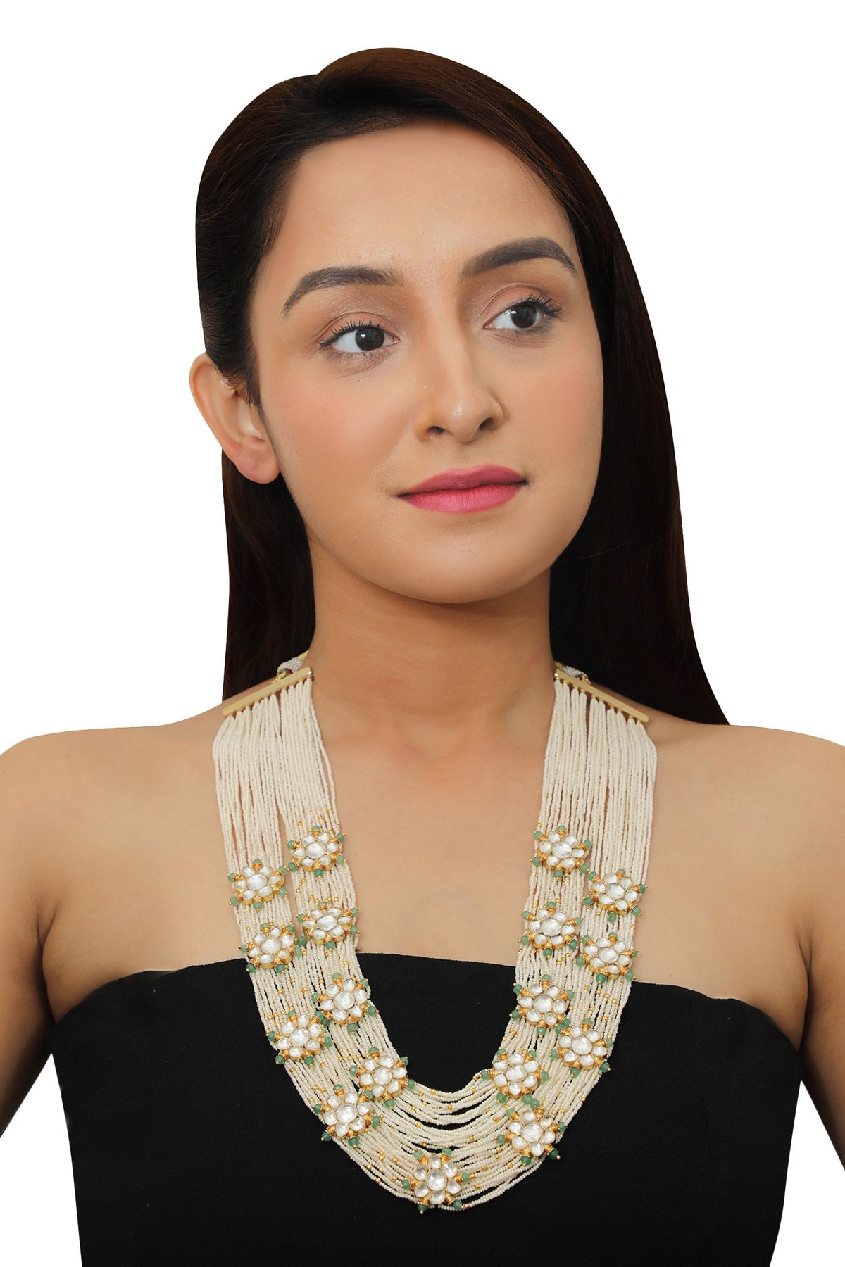 Floral Bead Layered Necklace 