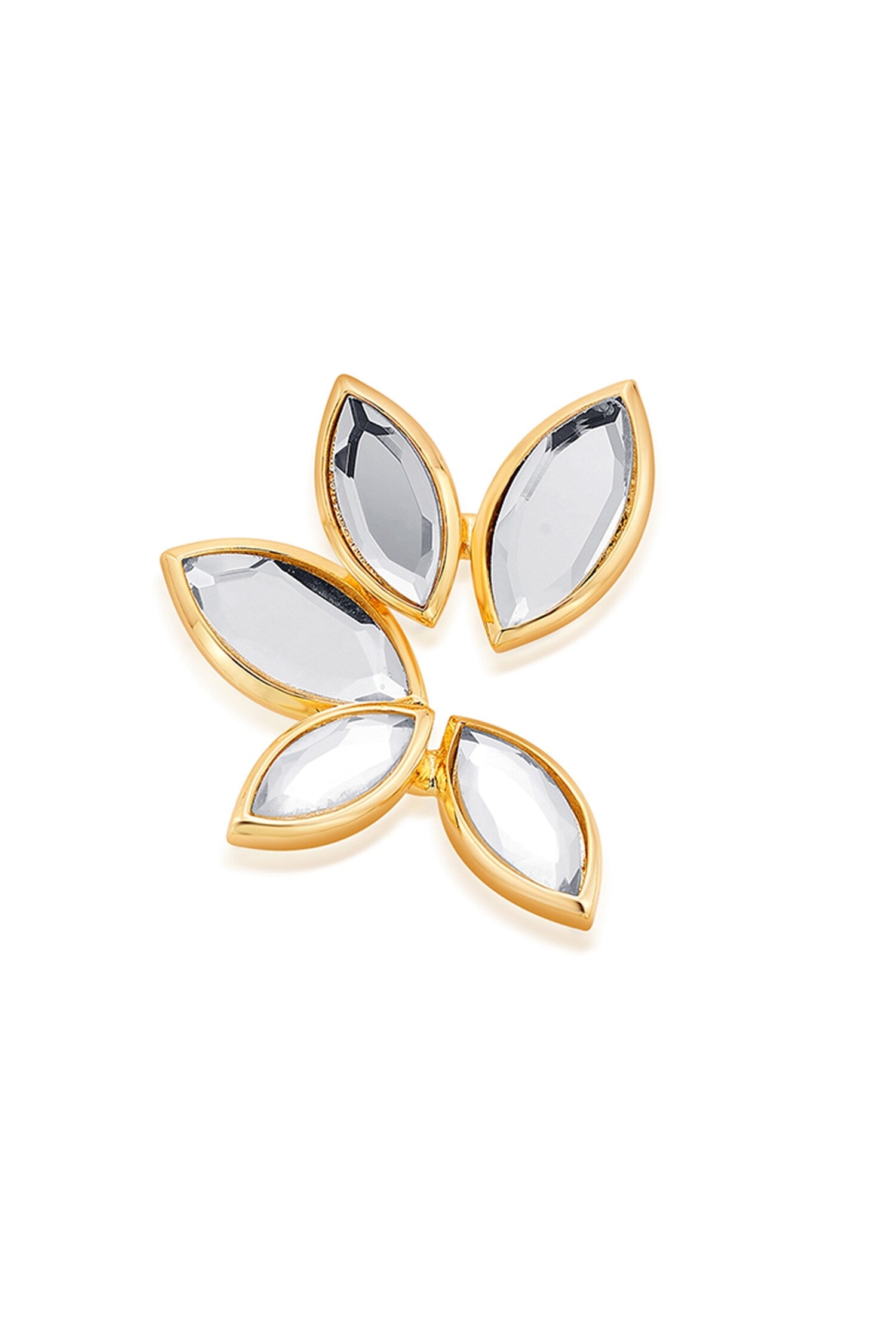Marquise Mirror Stud Earrings 