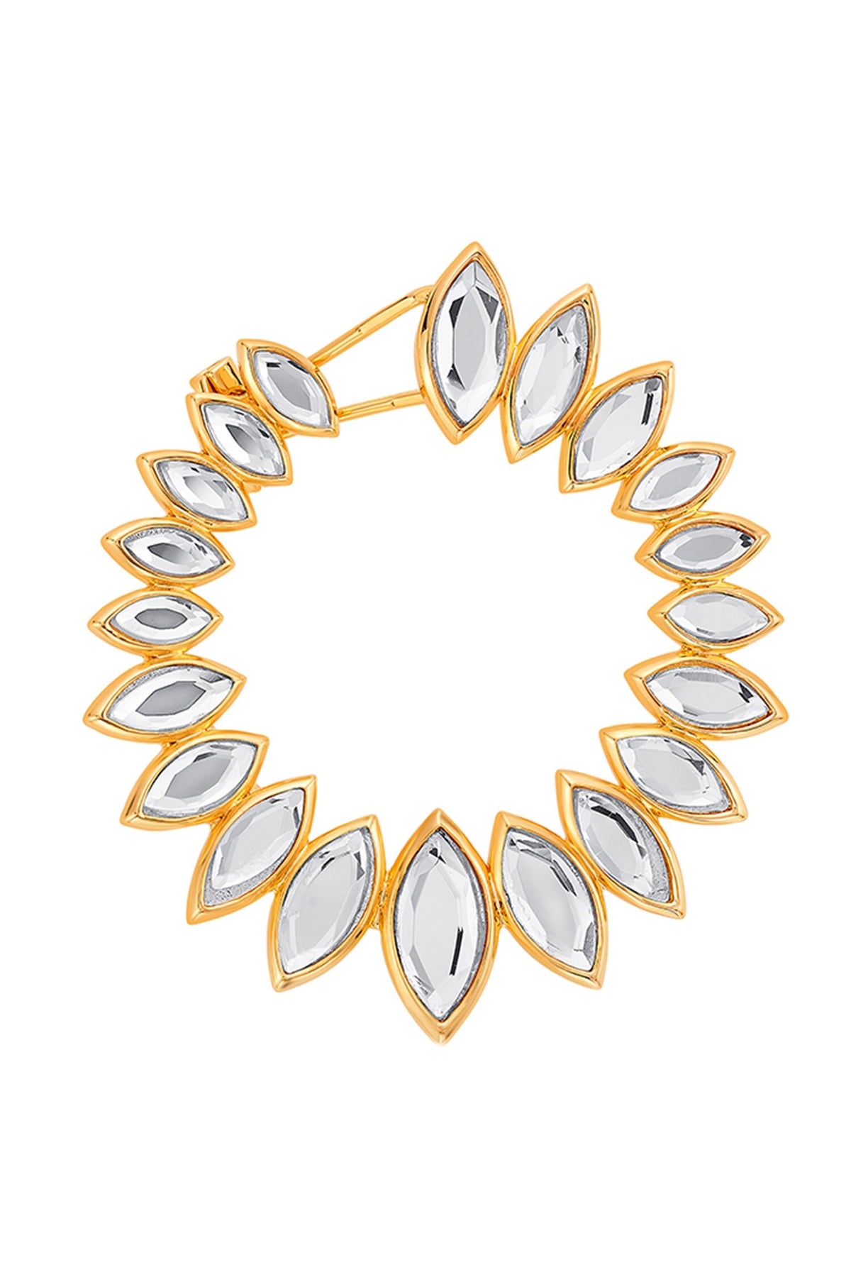 Marquise Mirror Embellished Earrings 