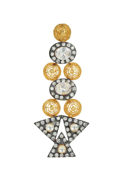 Geometric Embellished Earrings 