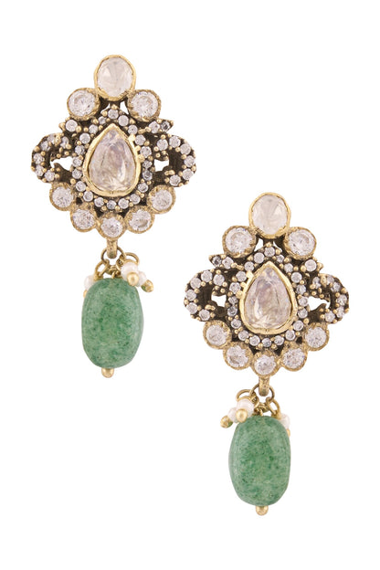Polki Embellished Pendant Necklace Set 