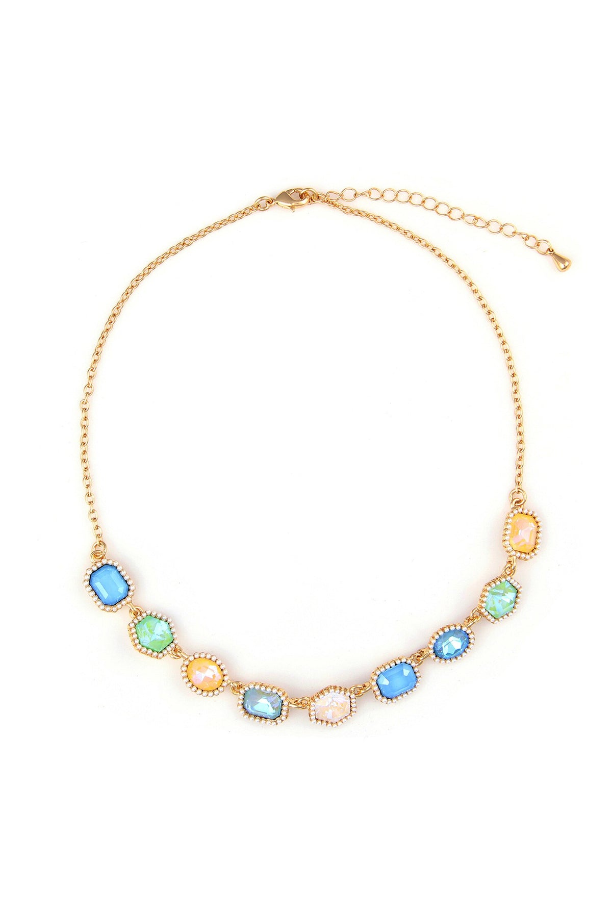 Geometric Shape Stone Embellished Earrings 