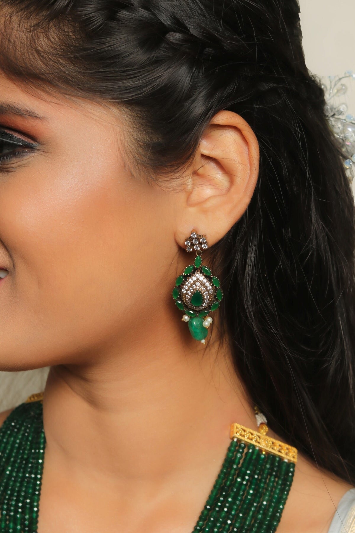 American Diamond Stone Embellished Necklace Set 