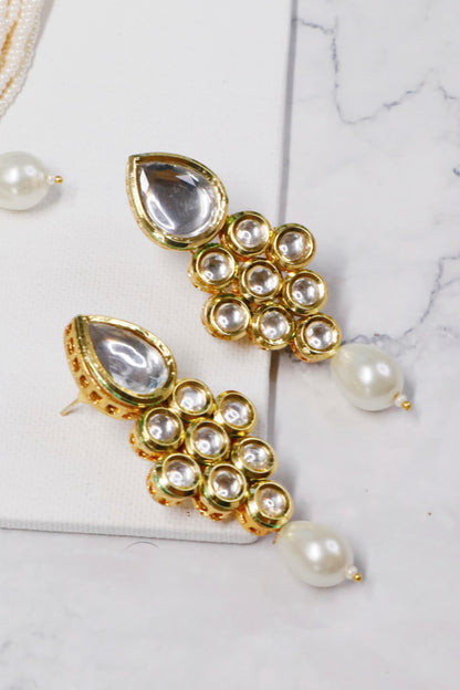 Floral Kundan Beaded Choker Set 