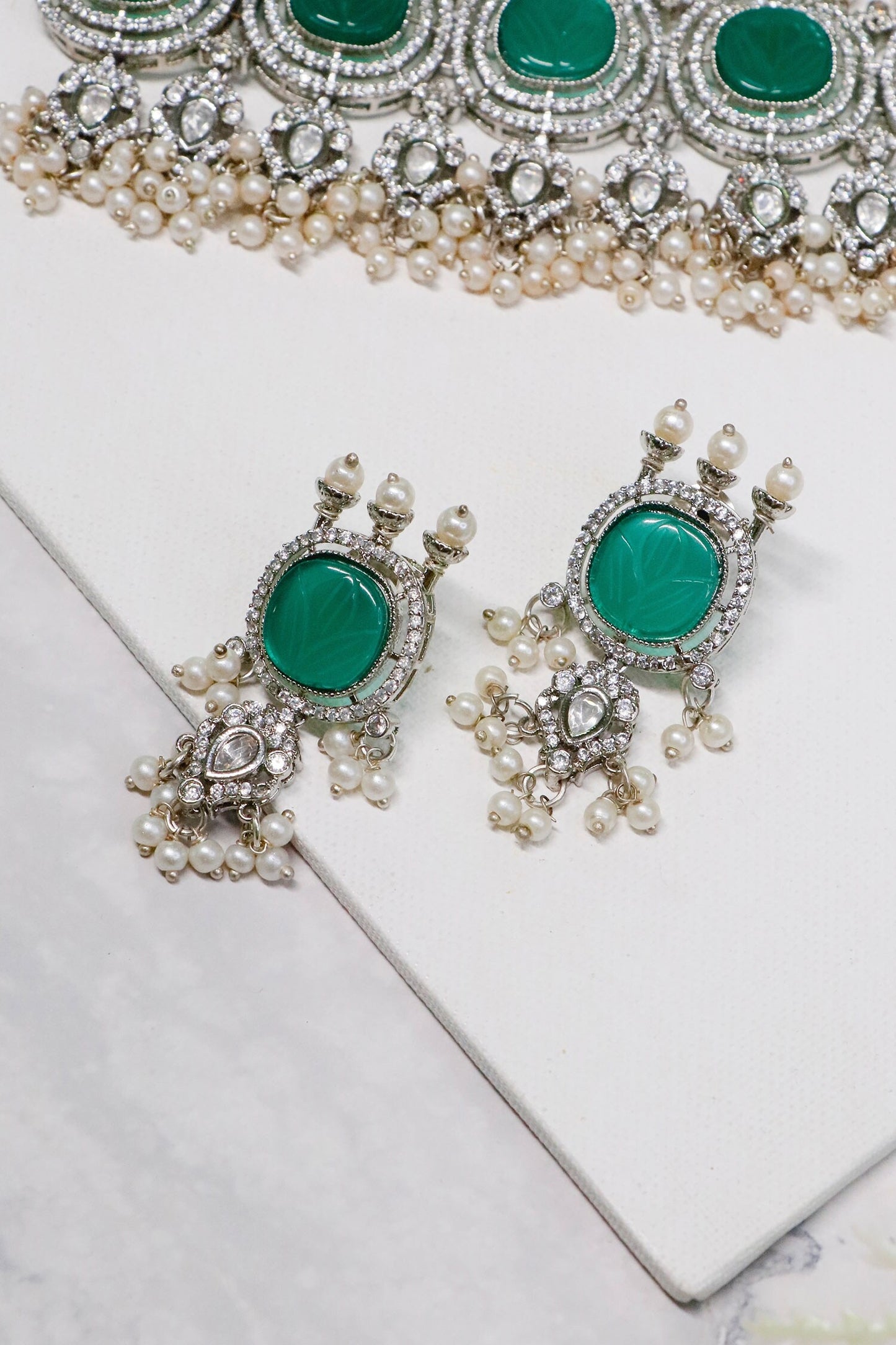 Kundan Stone Embellished Choker Set 