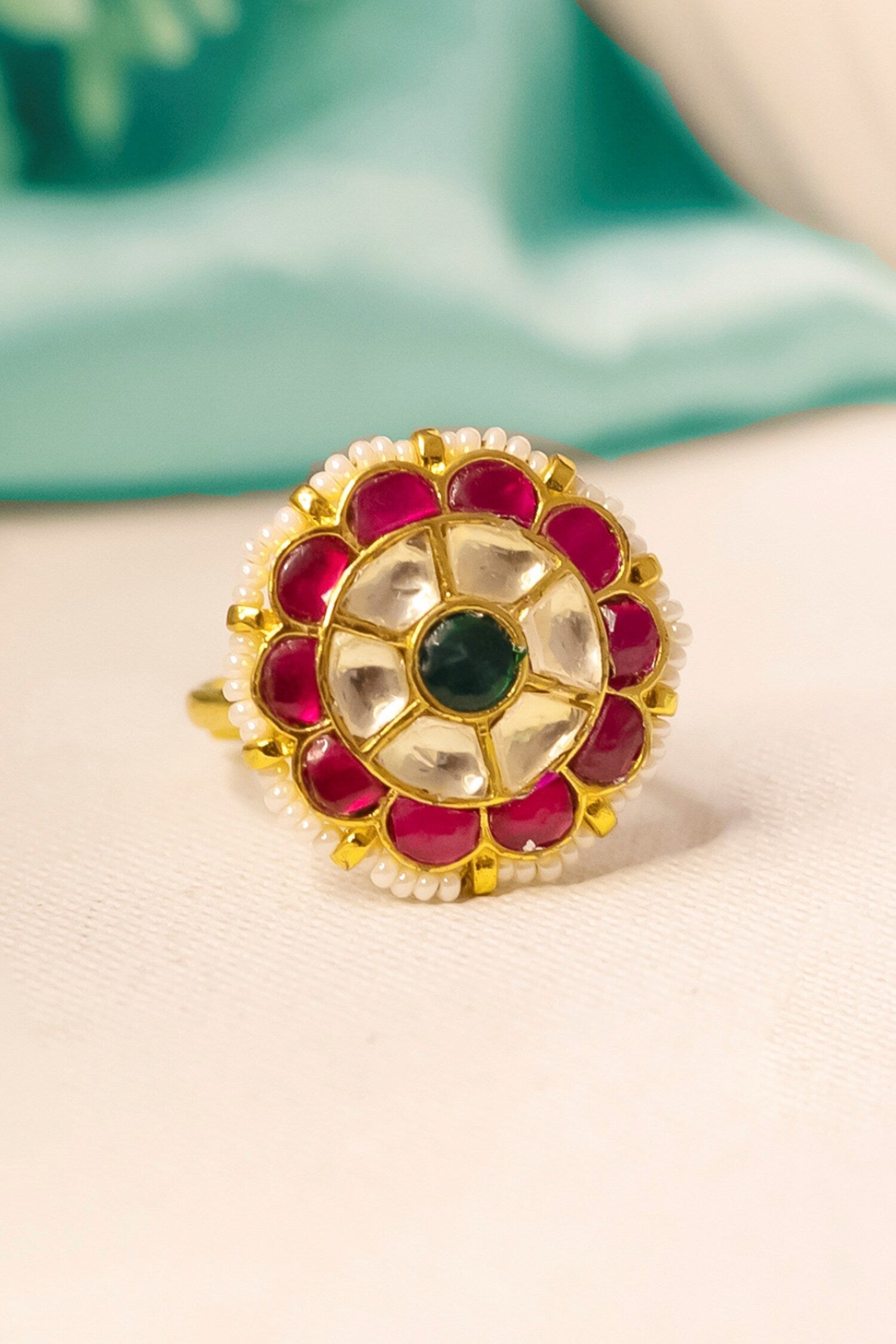 Ruby Embellished Ring 