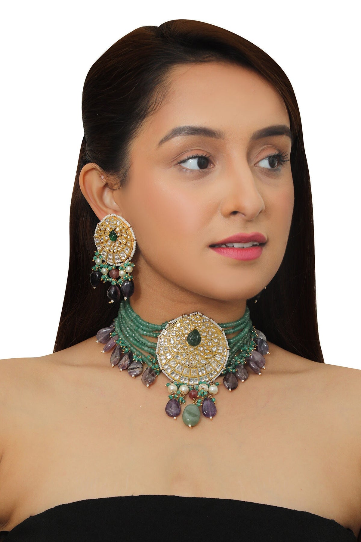  Bead Pendant Choker Set 