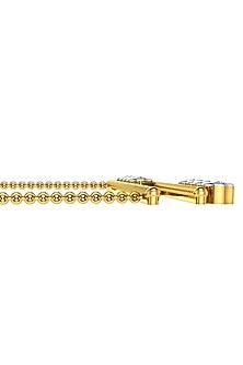 Two-Tone Finish Round-Shaped Wheel Of Diamond Pendant Necklace