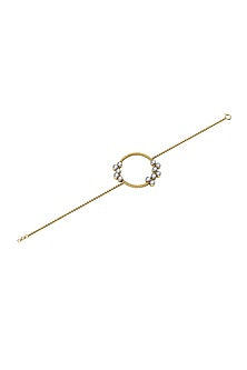 Two-Tone Finish Round-Shaped Bouquet Of Diamond Pendant Necklace