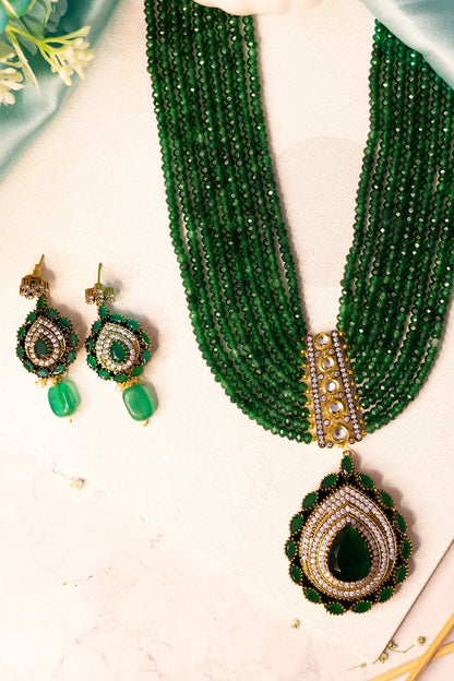 American Diamond Stone Embellished Necklace Set 