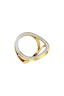 Two-Tone Finish Round-Shaped Diamond 3-in 1 Ring