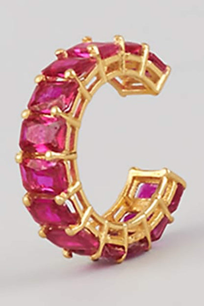 Gold Baguette Crystal Ring 