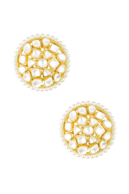 Kundan & Pearl Embellished Studs 