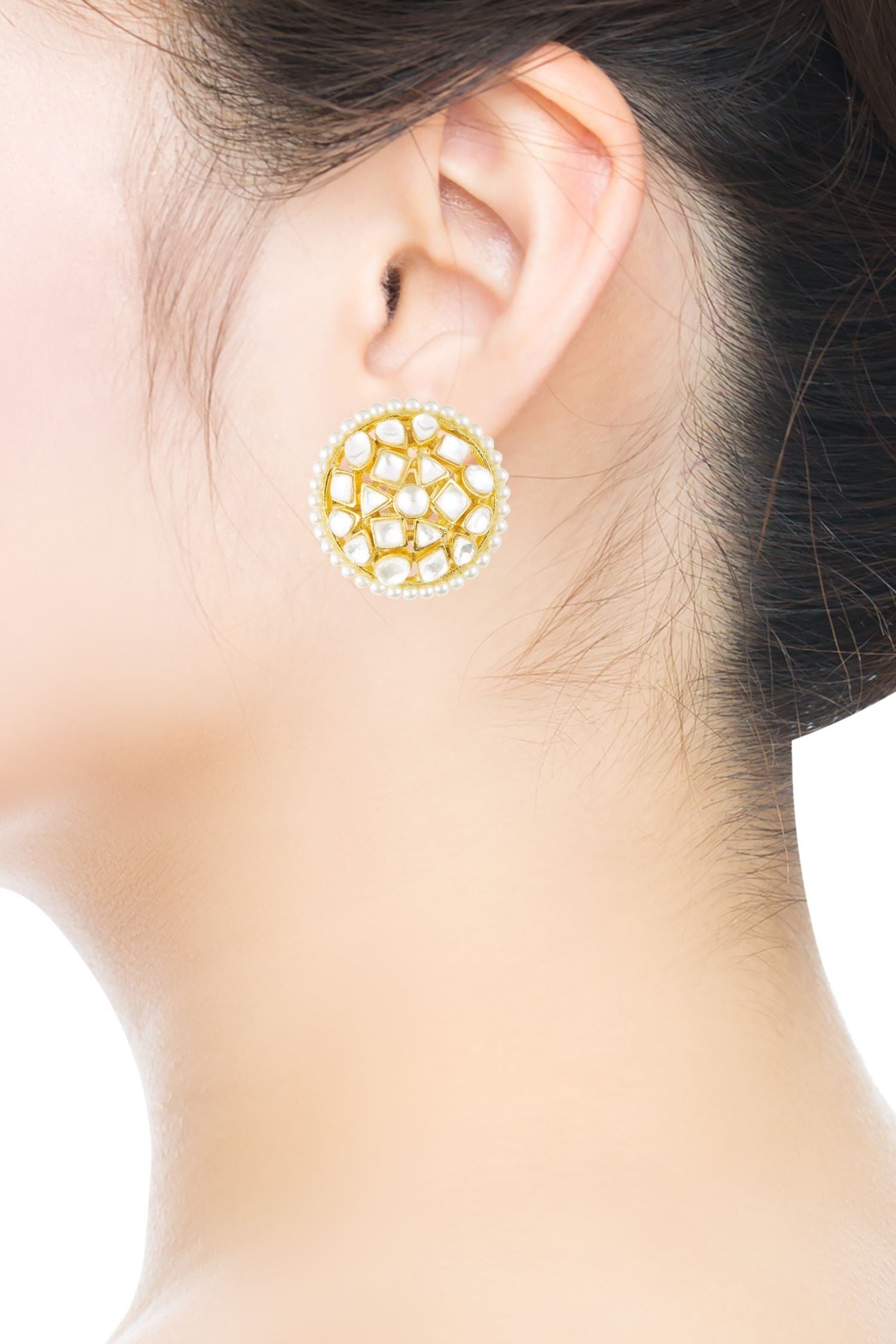 Kundan & Pearl Embellished Studs 