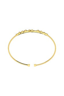Two-Tone Finish Round-Shaped Diamond Openable Bracelet
