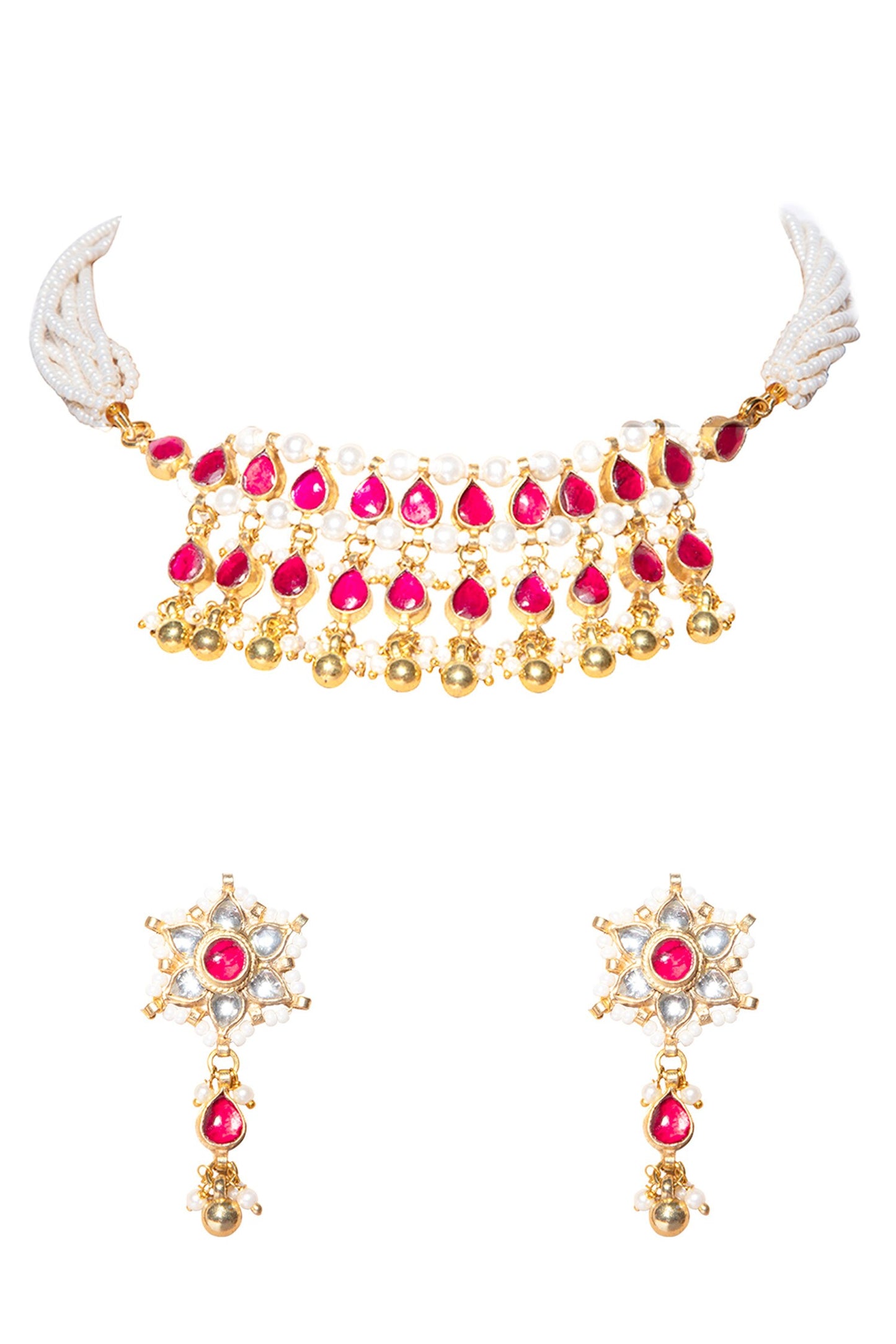 Kundan Pendant Necklace Set 