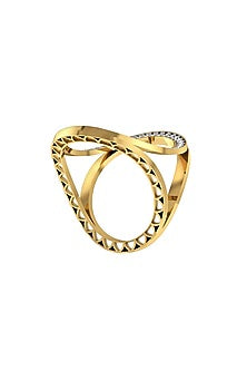 Two-Tone Finish Round-Shaped Diamond 3-in 1 Ring