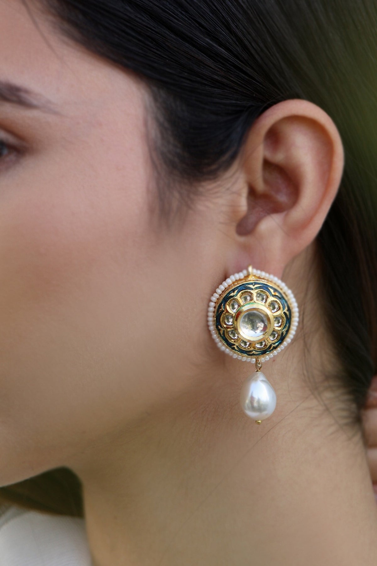 Meenakari Kundan Earrings 