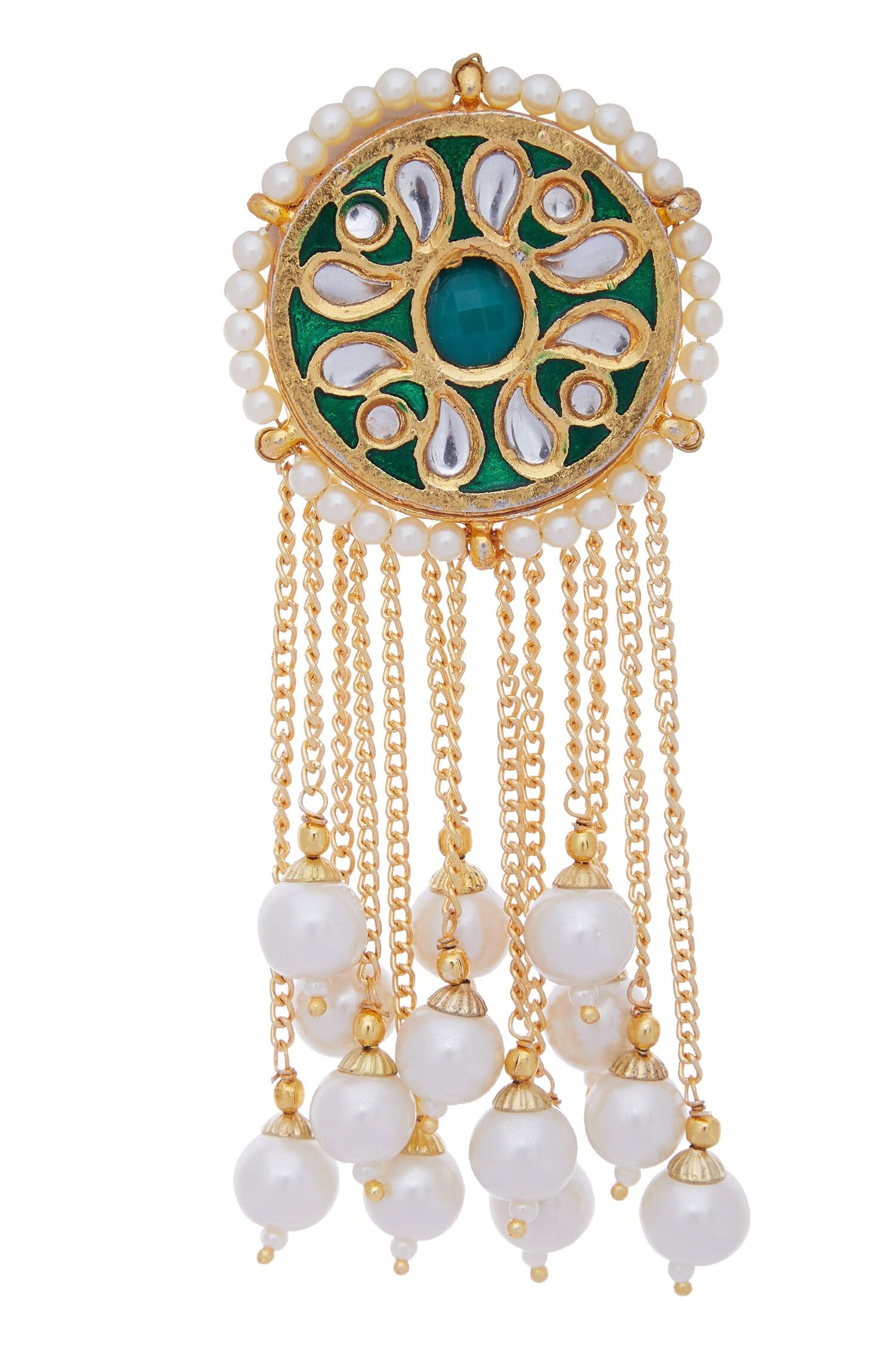 Dangling earrings with circular head 