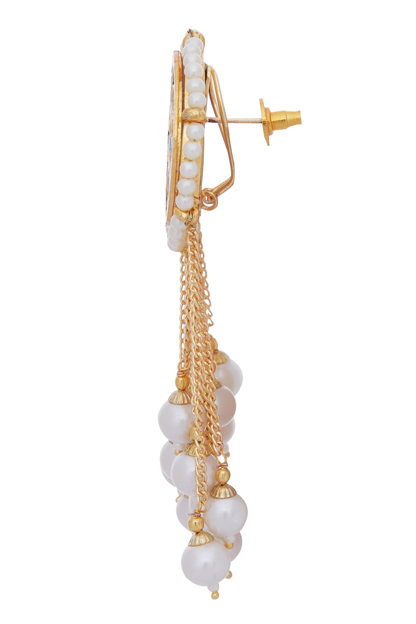 Dangling earrings with circular head 