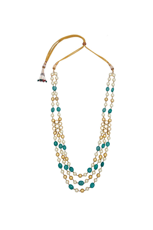 Multistrand Beaded Long Necklace 