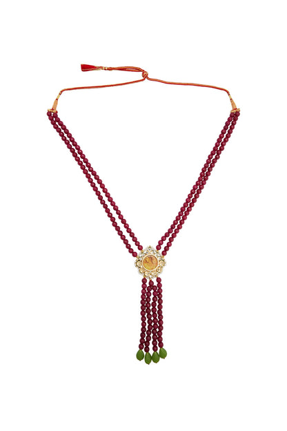 Bead Layered Long Necklace 