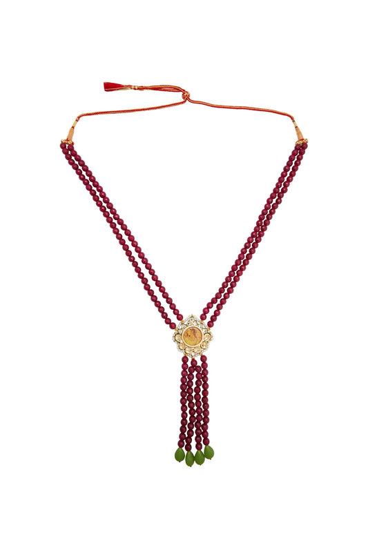 Bead Layered Long Necklace 
