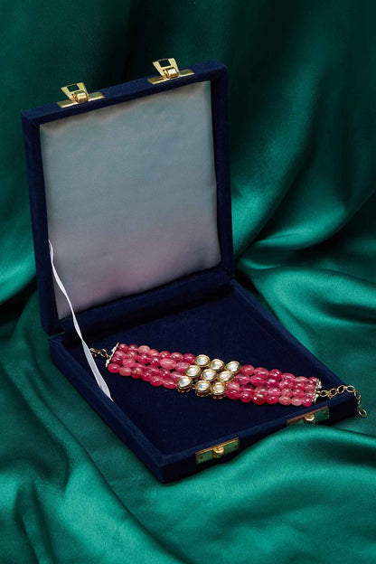 Polki Beaded Layered Bracelet 