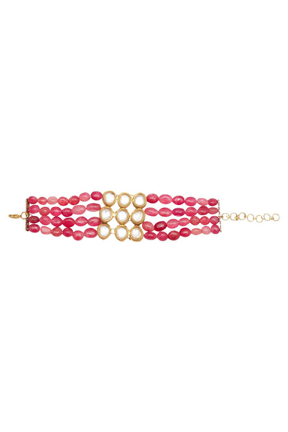 Polki Beaded Layered Bracelet 