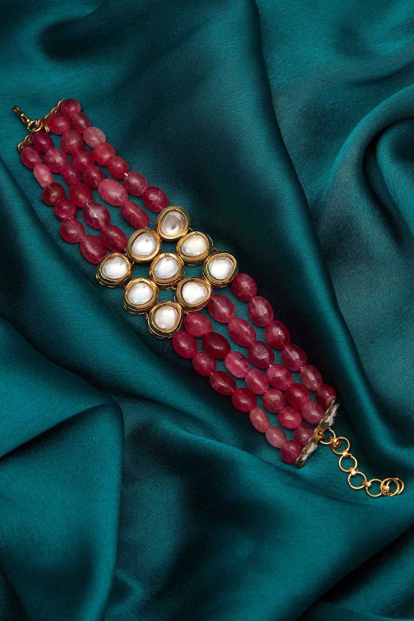 Polki Beaded Layered Bracelet 