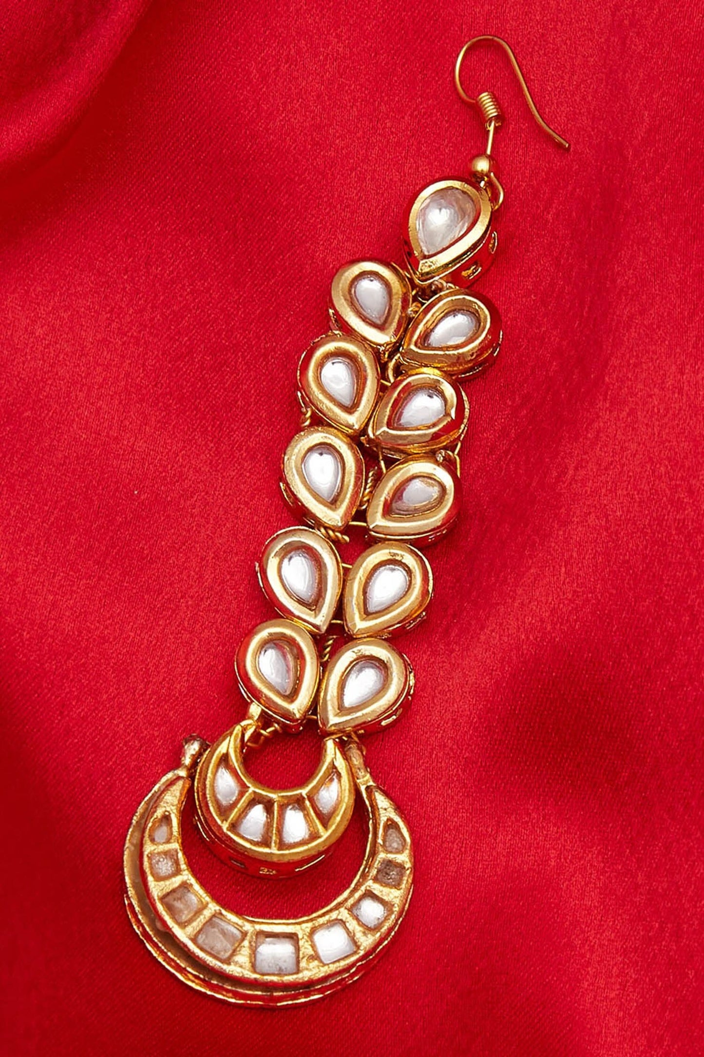 Kundan chandbali maangtikka 