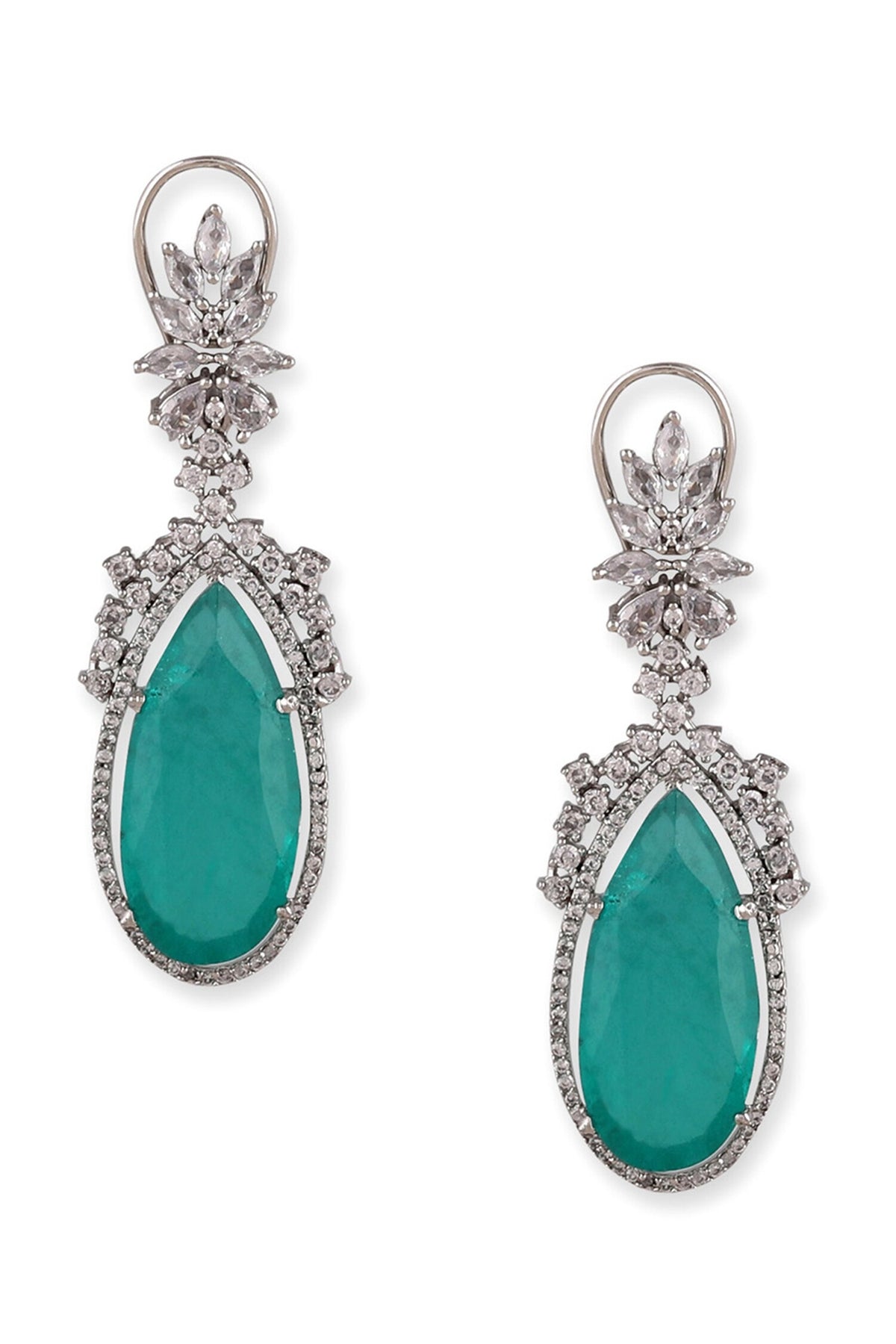 Stone Embellished Dangler Earrings 