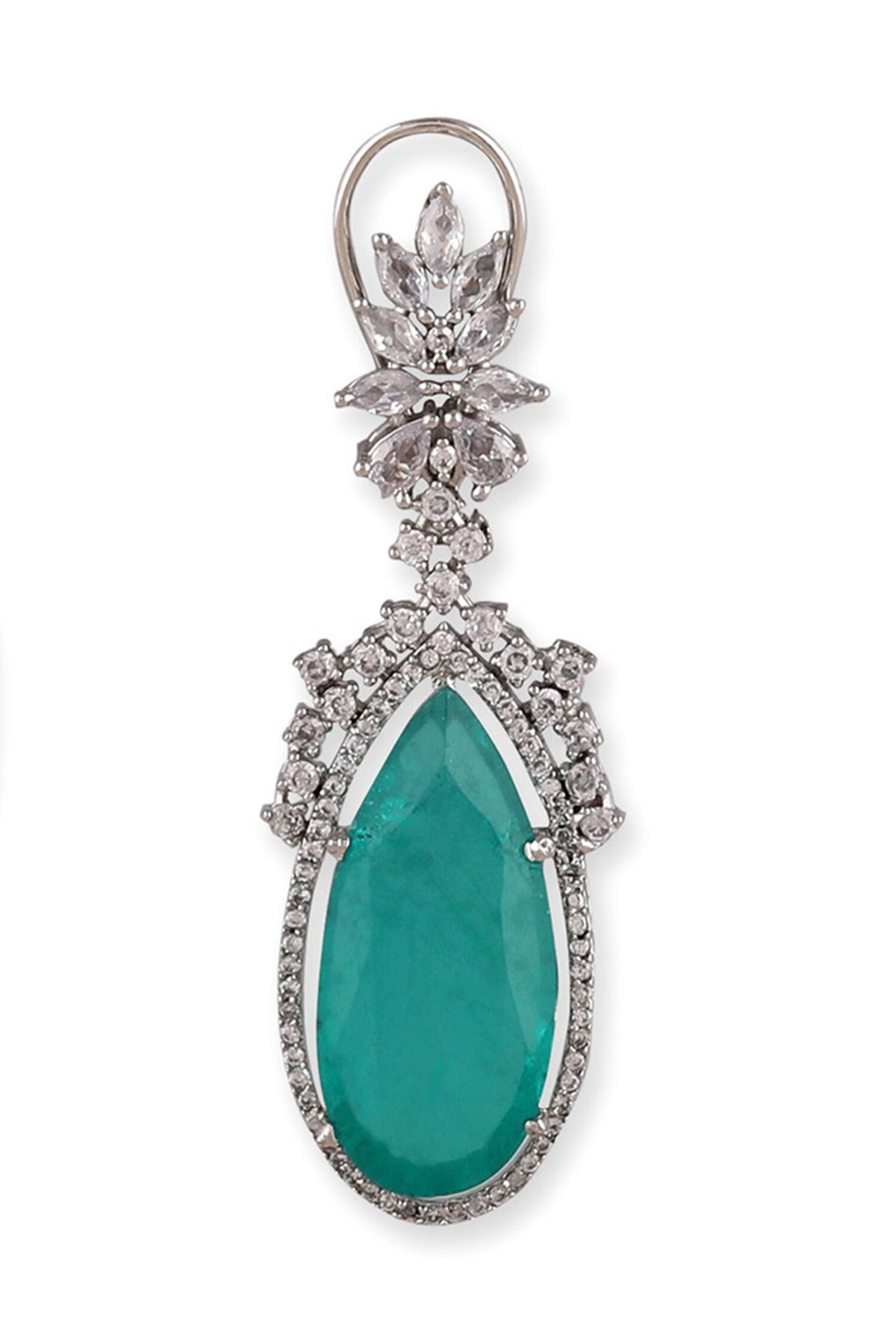 Stone Embellished Dangler Earrings 