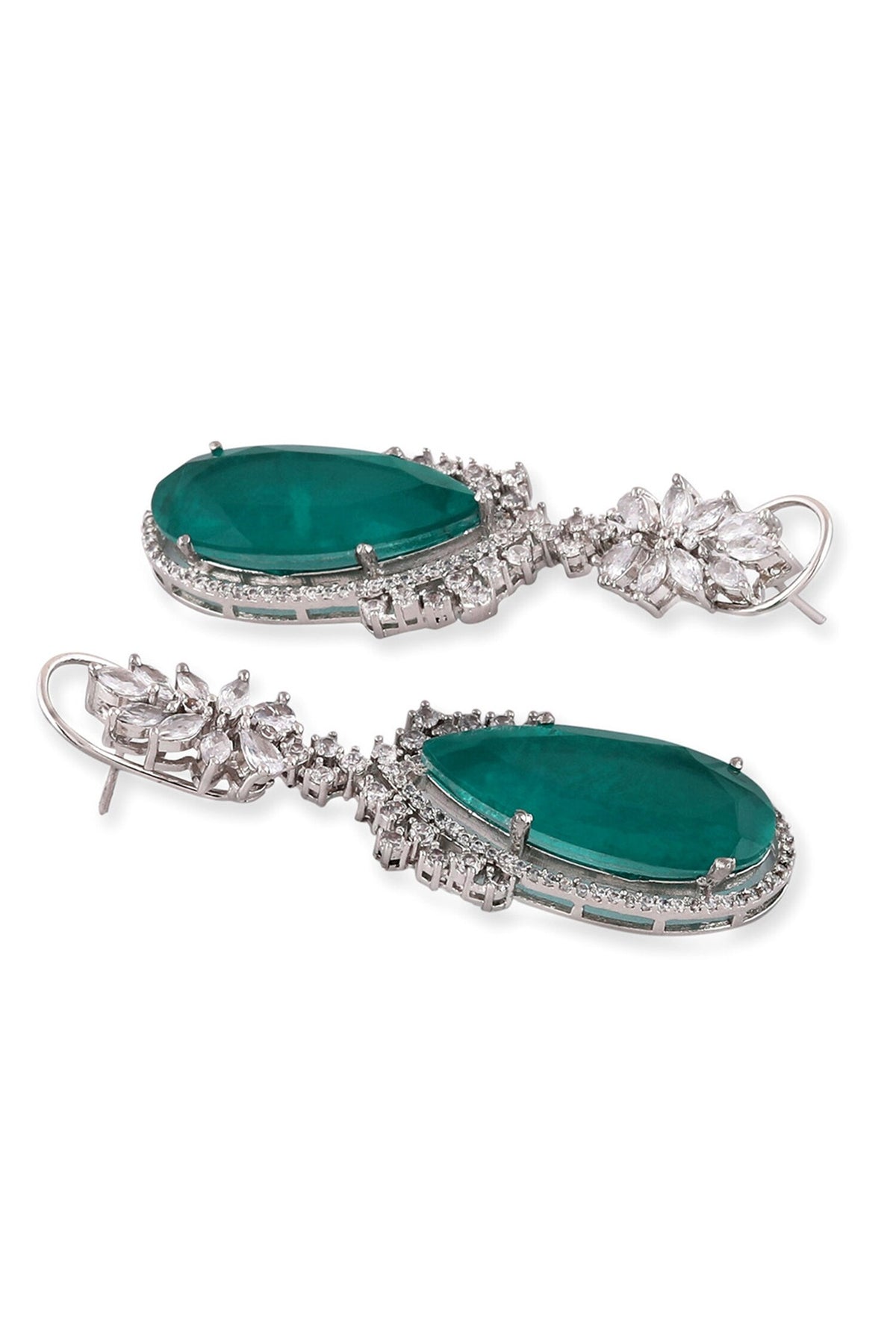 Stone Embellished Dangler Earrings 