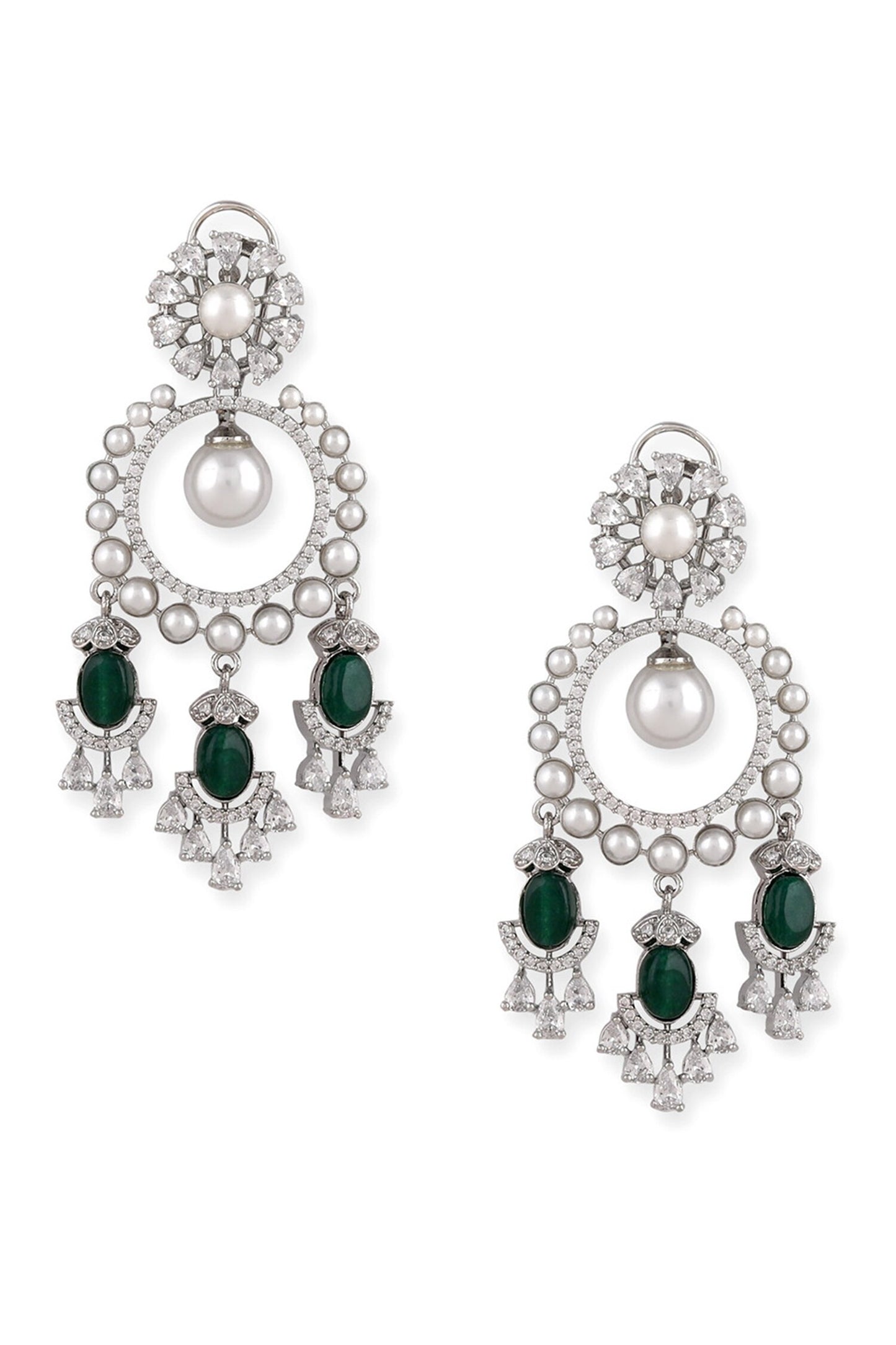 Stone Drop Dangler Earrings 